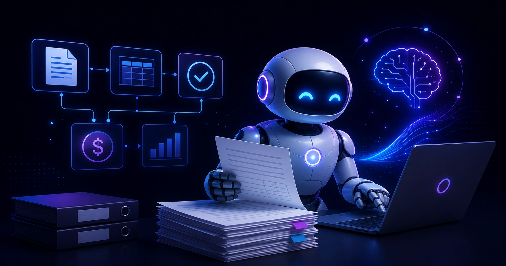 AI accounts payable co-worker working alongside a finance professional