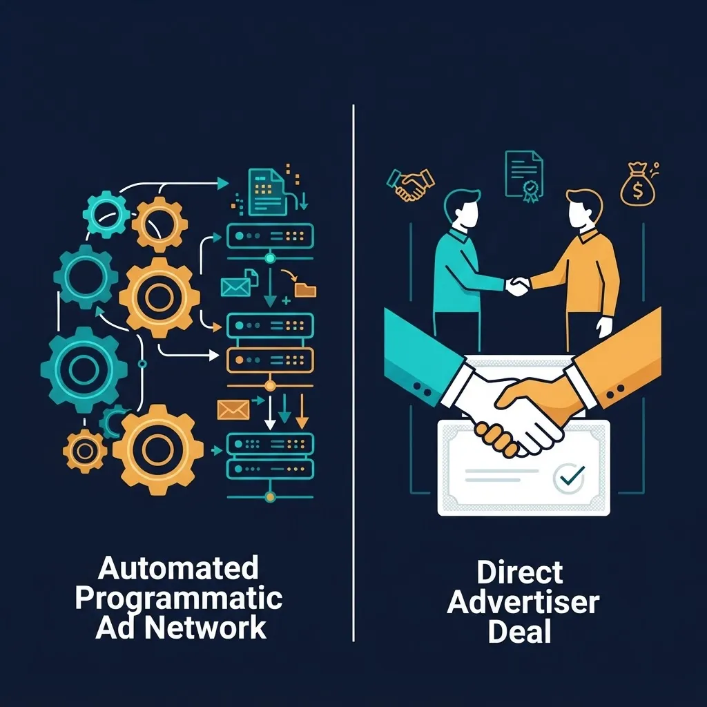 Programmatic ad networks compared with direct advertiser deals
