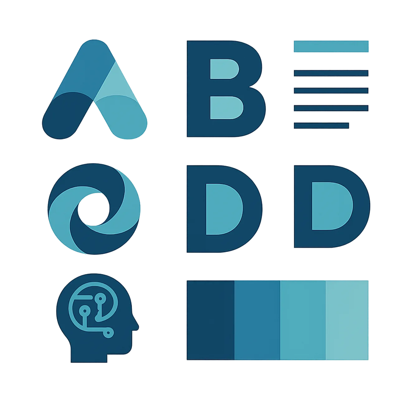 AI powered brand identity design set