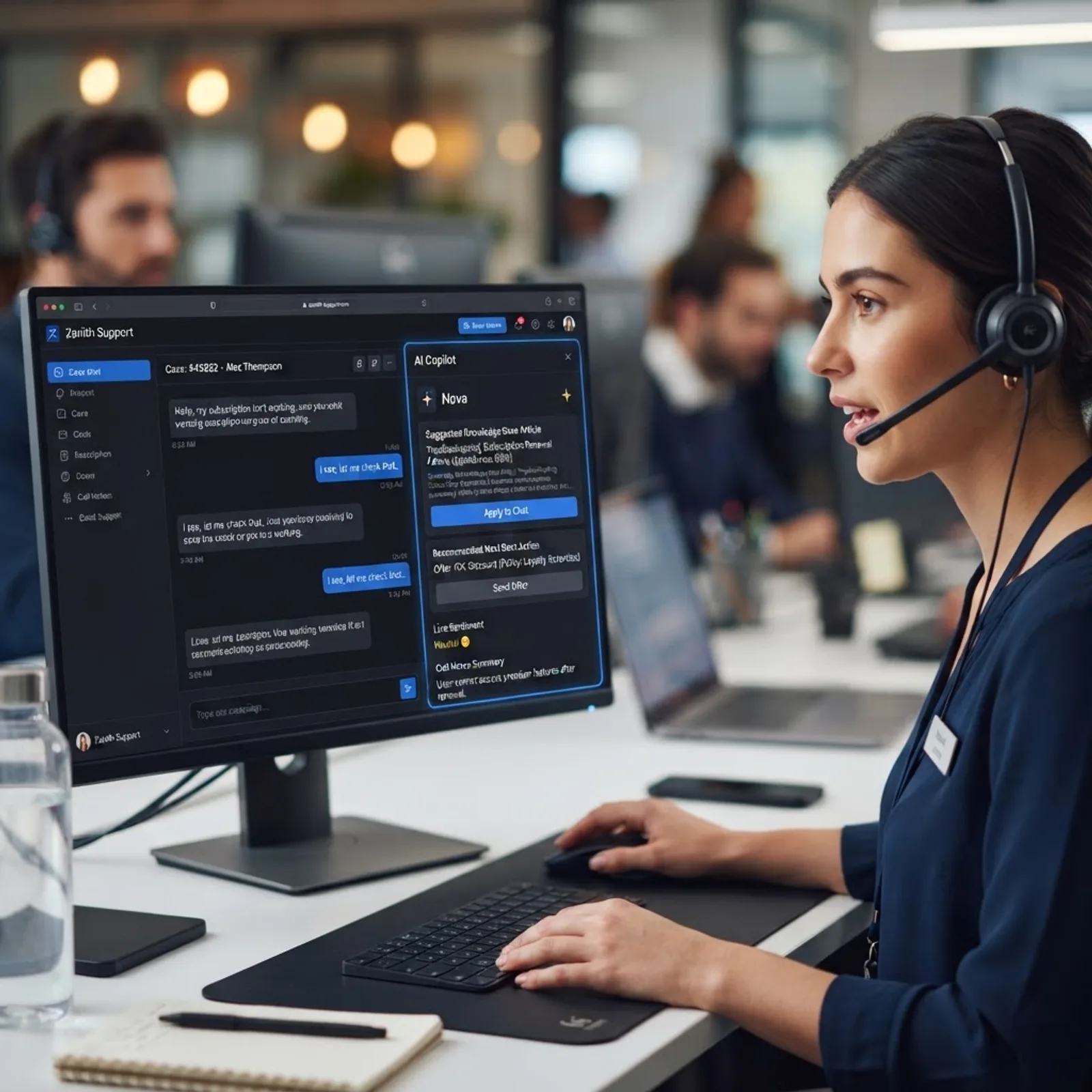 AI agent assist surfacing answers during a live call
