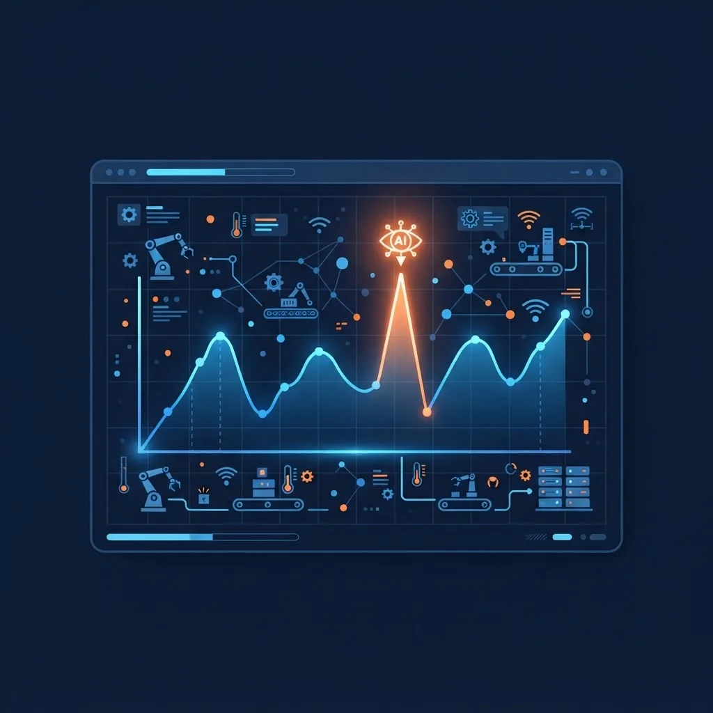 AI anomaly detection identifying abnormal industrial behavior