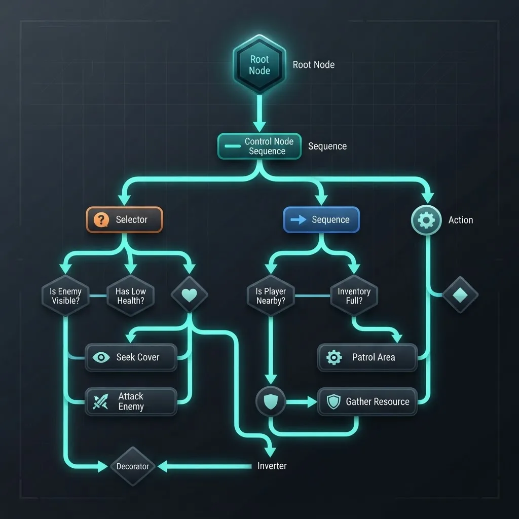 Unreal Engine artificial intelligence development concept