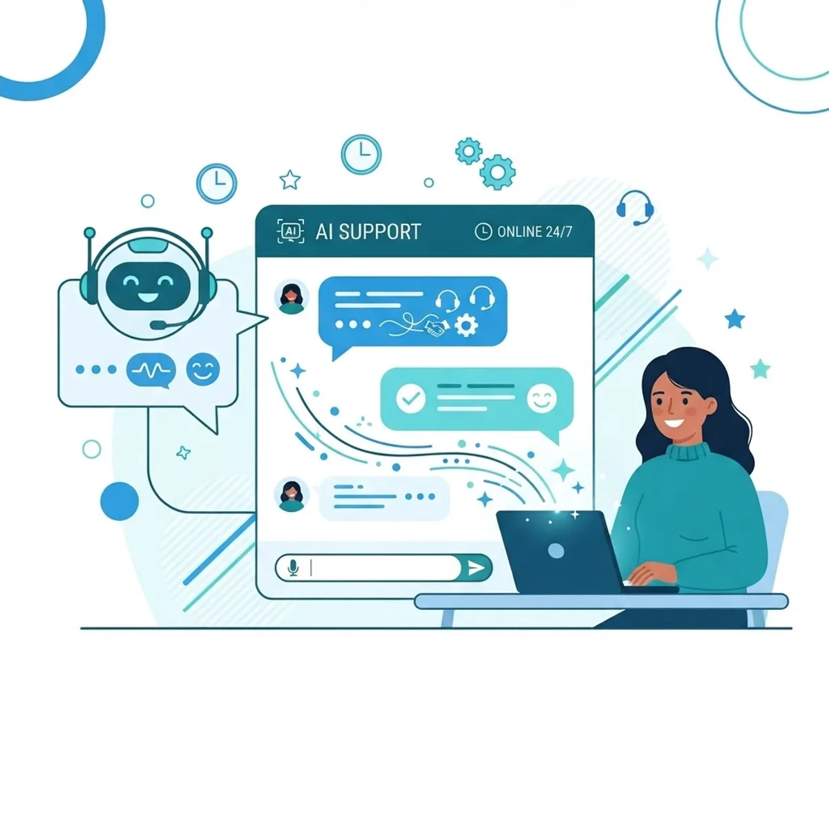 AI chatbot engaging customers with instant support