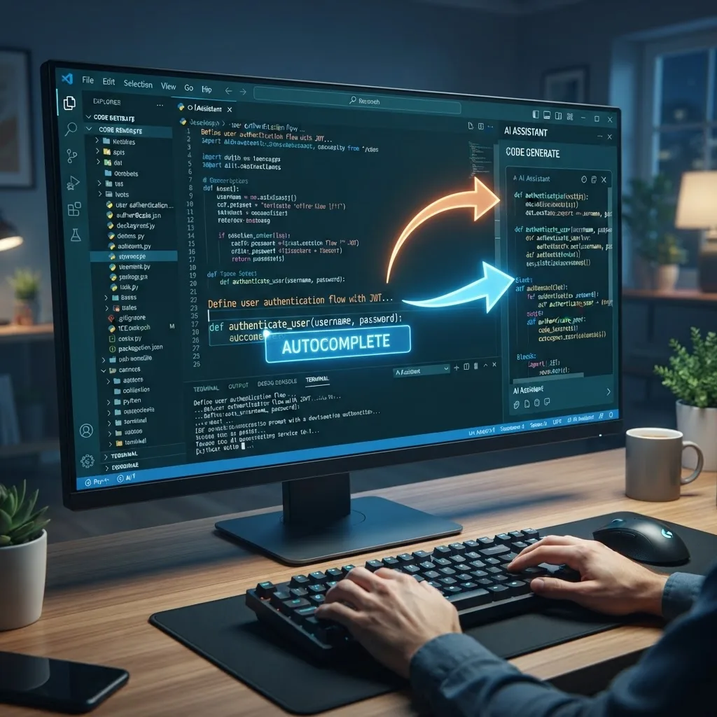 AI code generation workflow inside a modern editor