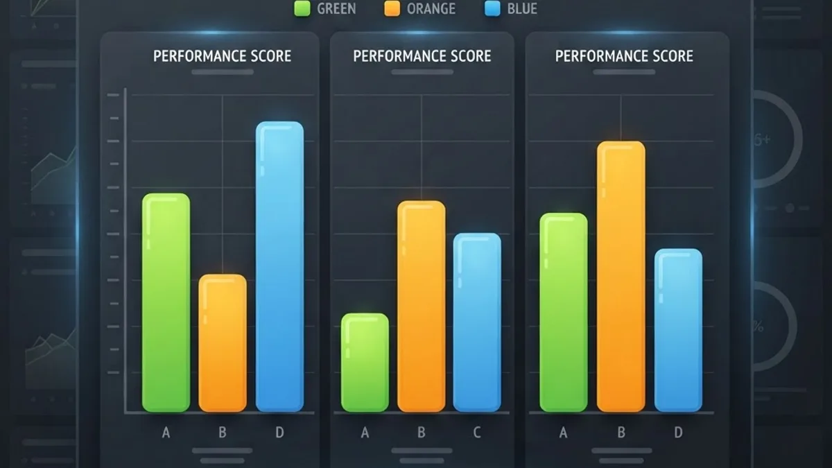 Bar chart comparing AI coding benchmark performance