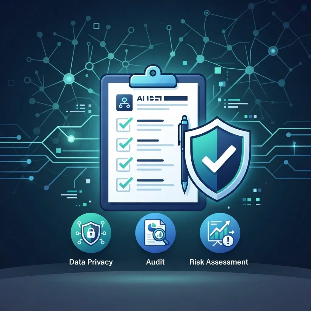 AI compliance checklist for business illustration