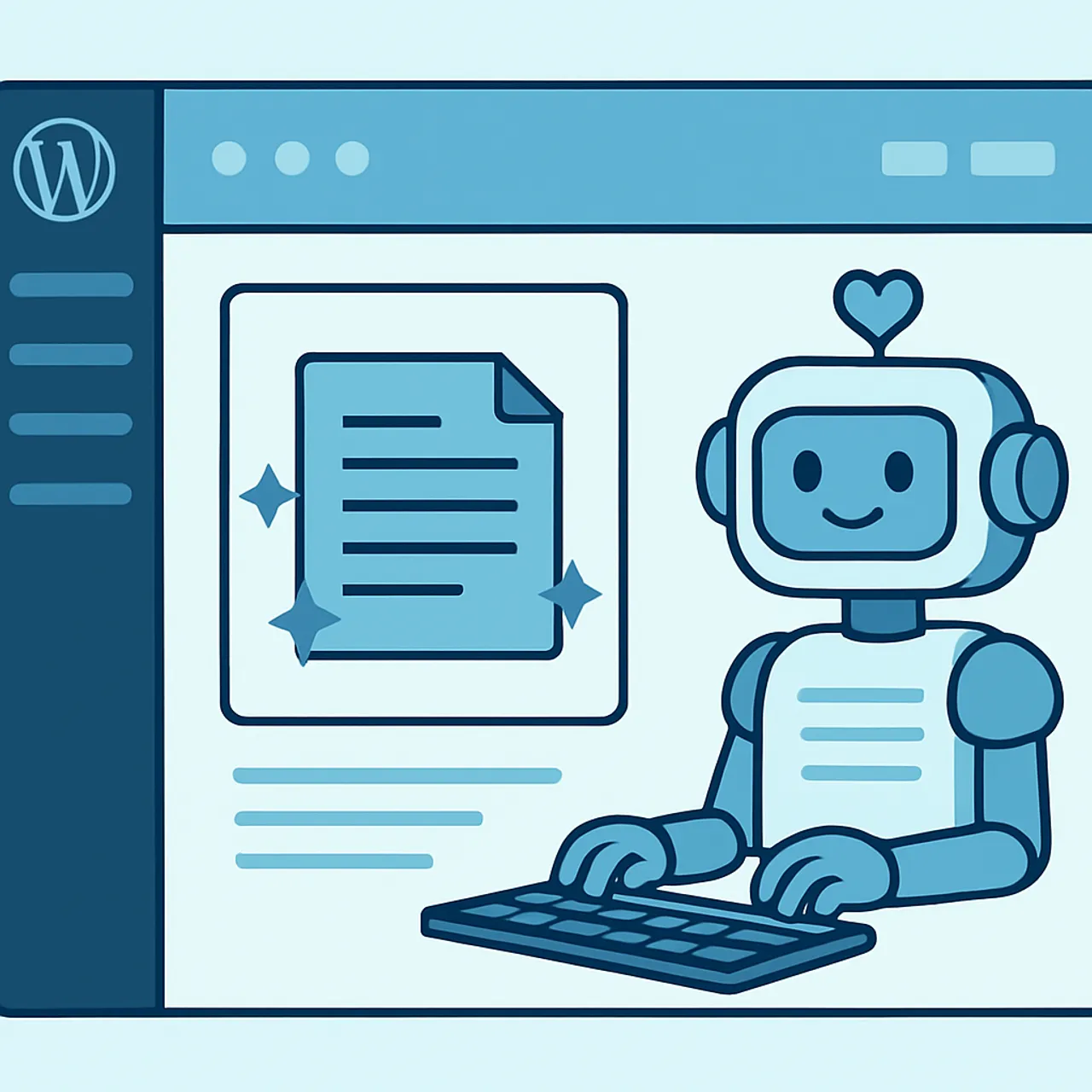 AI content generation dashboard inside the WordPress editor