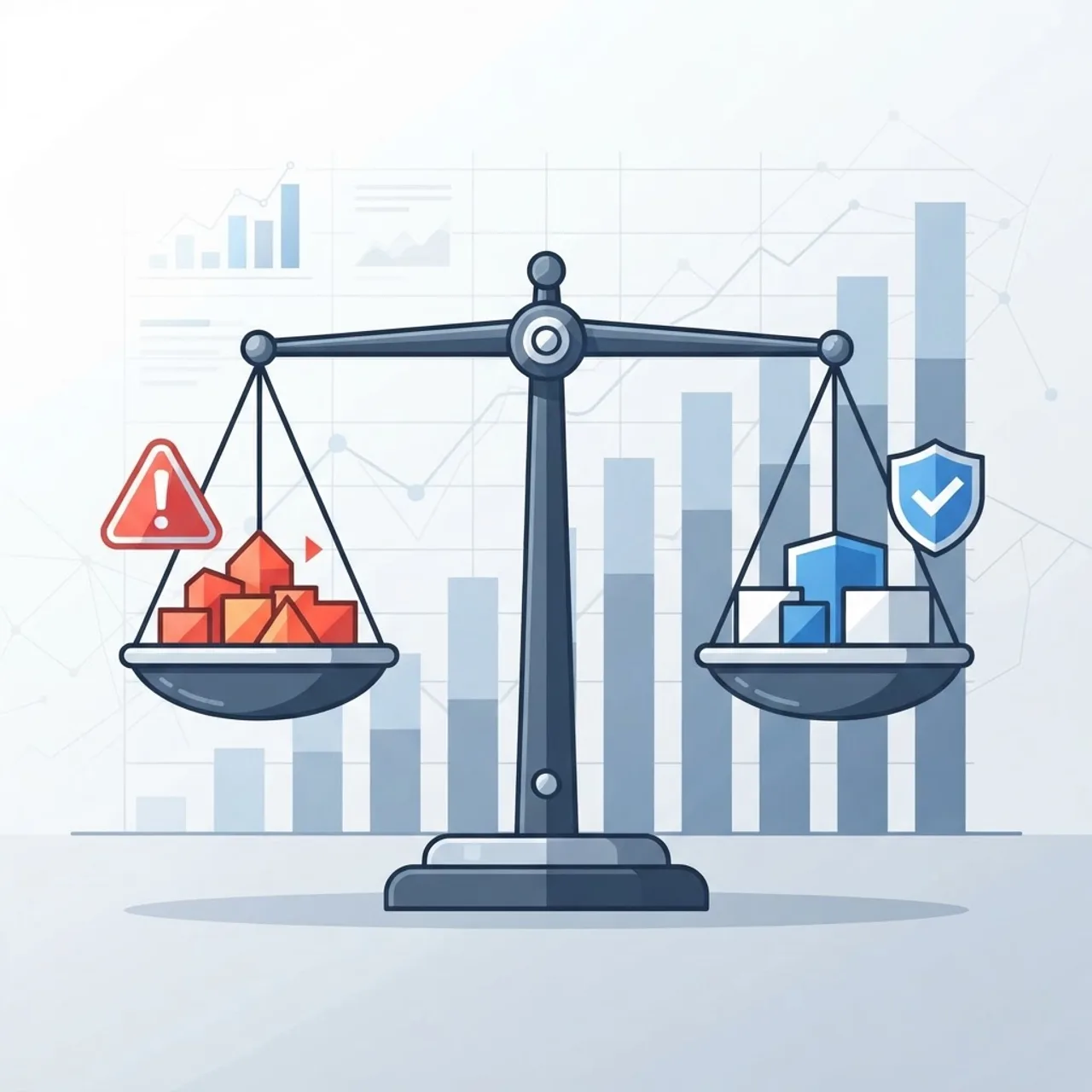 Comparison of AI contract risks weighed on a balanced scale