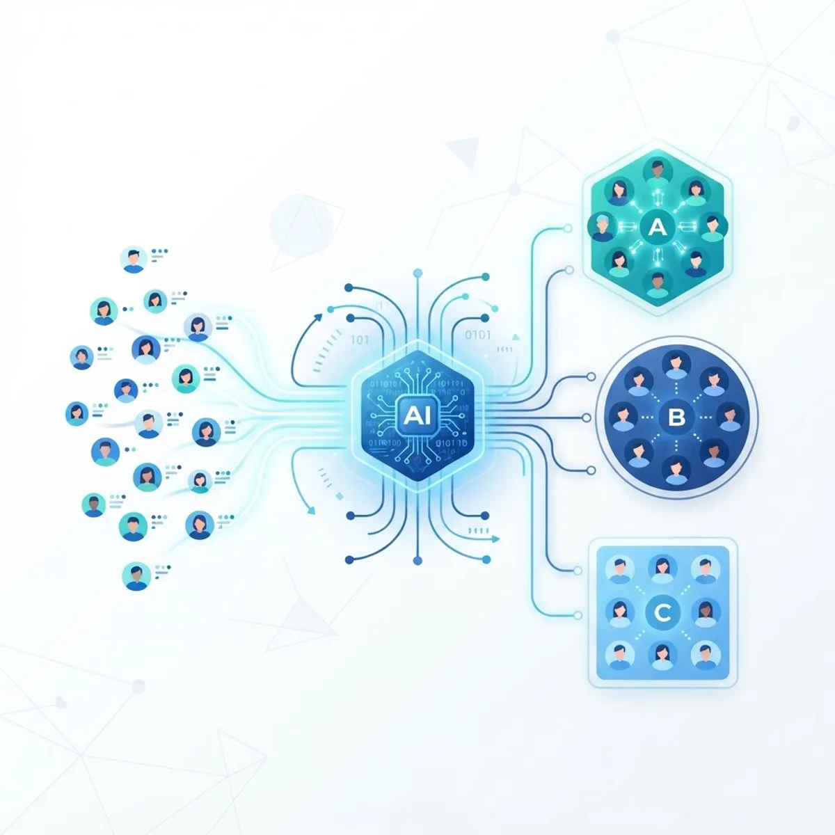 AI customer segmentation into behavioral clusters
