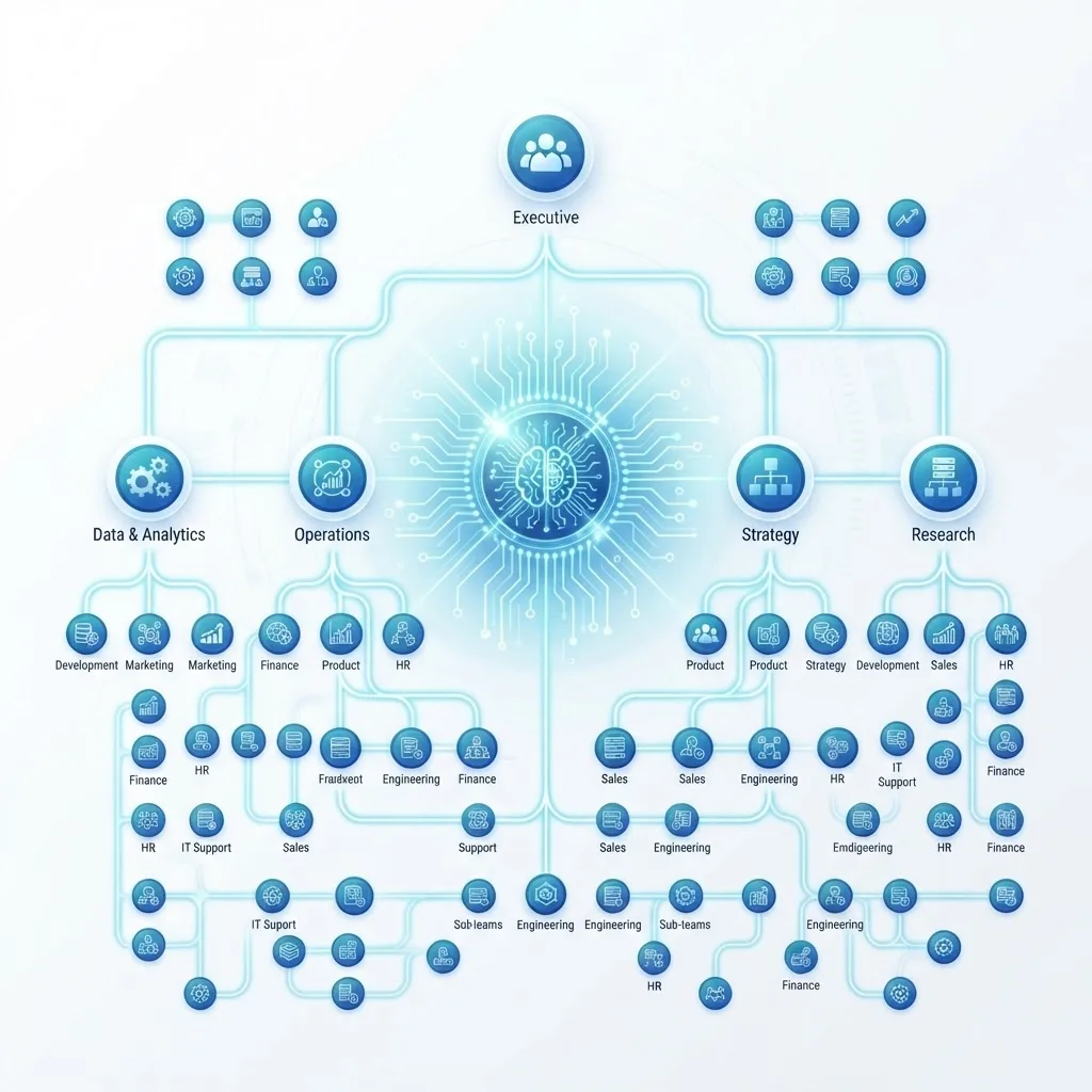 Organizational structure with AI integration