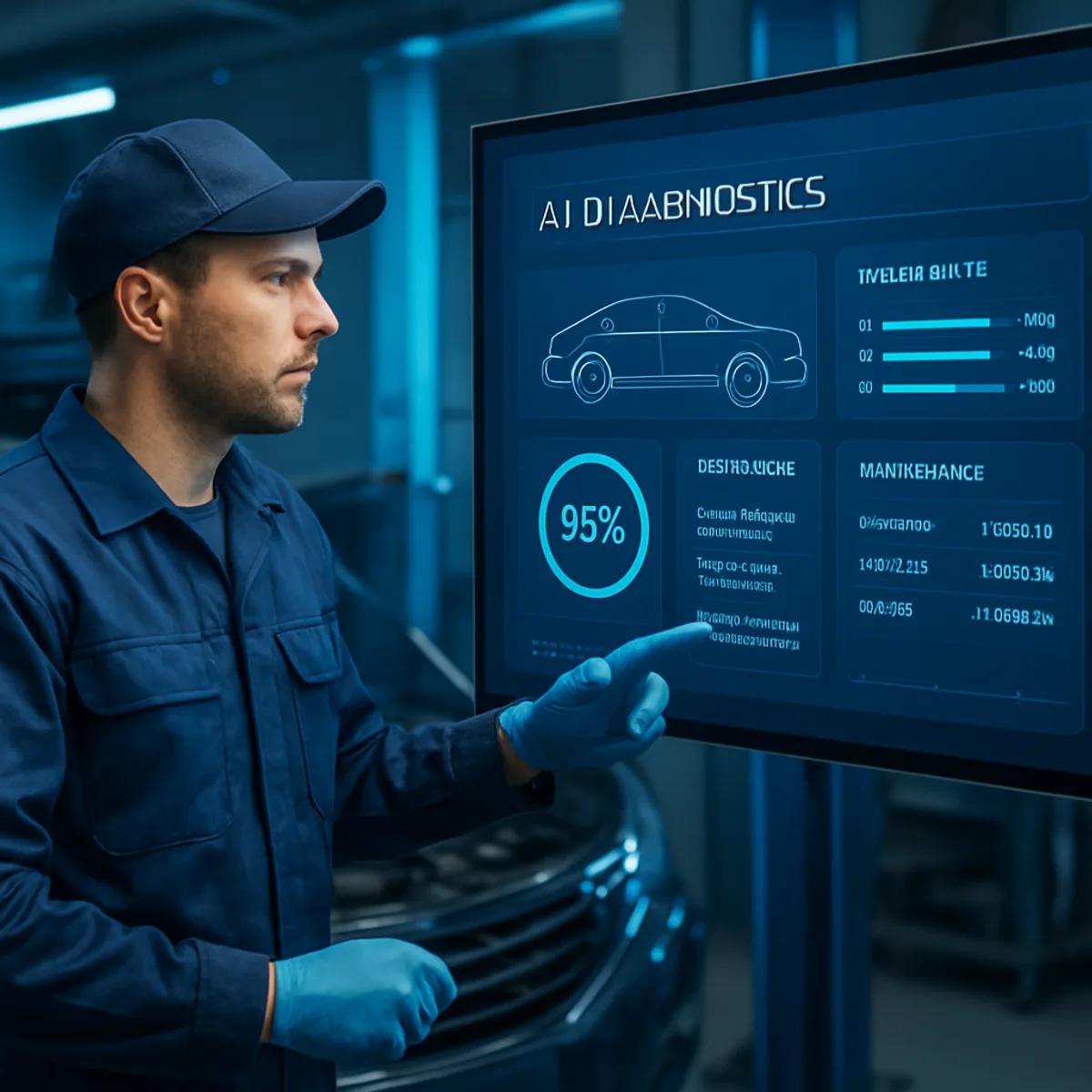 AI diagnostic dashboard for mechanics