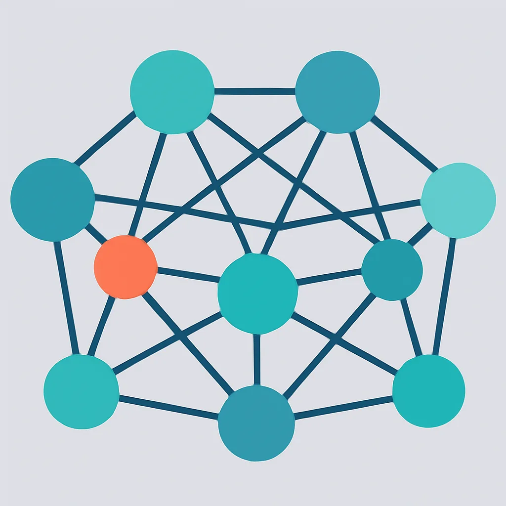 Overview illustration of biased AI data nodes