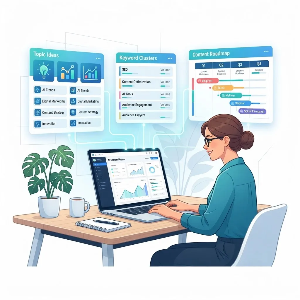 AI-driven content planning with topic suggestions