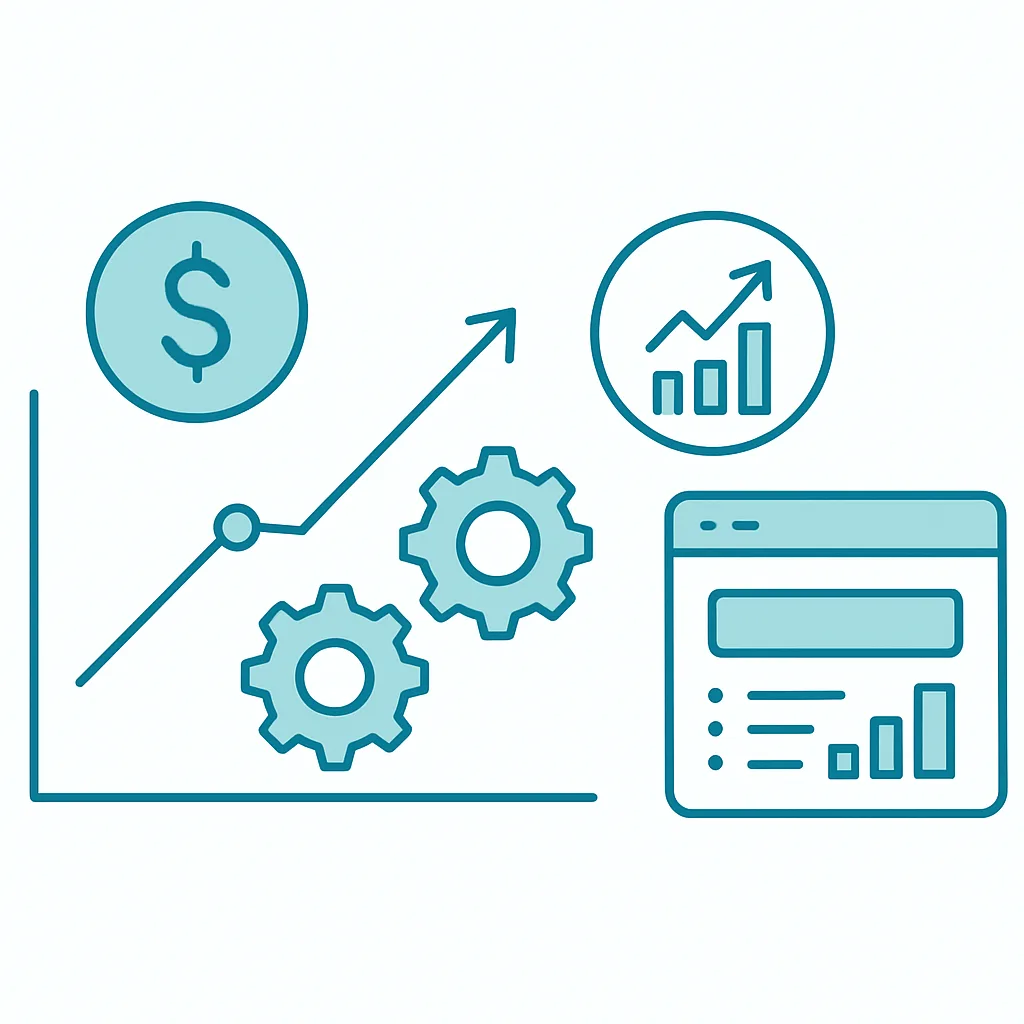 AI-driven revenue scaling charts