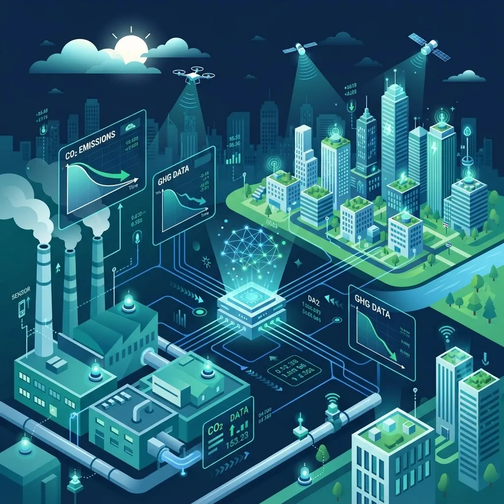 AI carbon emissions tracking visualization