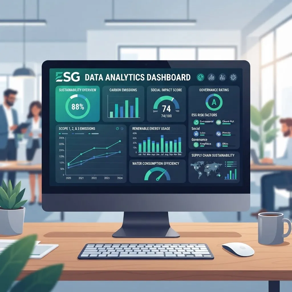 AI ESG data analytics dashboard