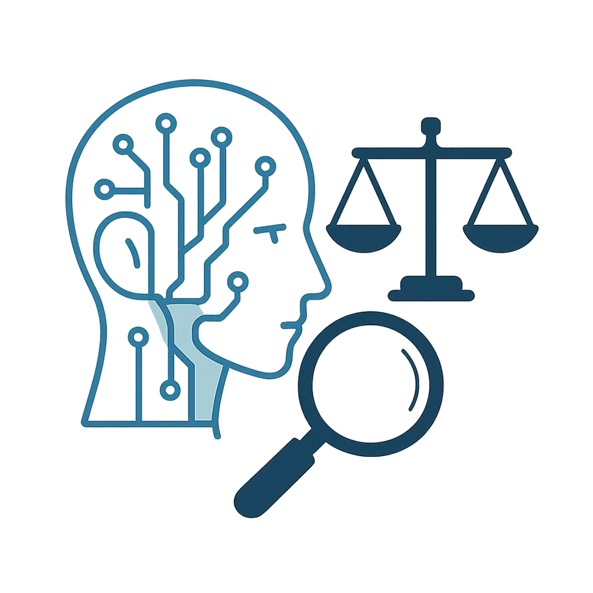 AI ethics and transparency concept illustration