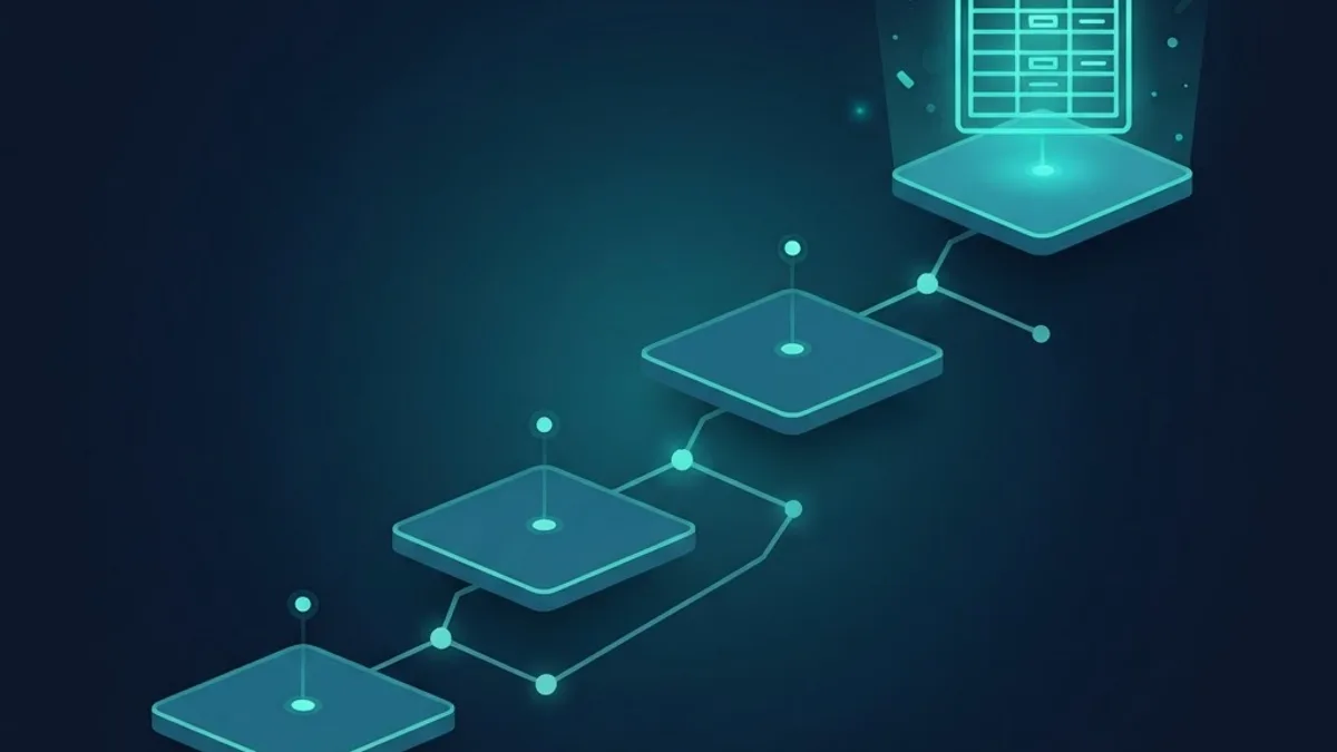 Stepped roadmap leading to an AI-enabled spreadsheet workflow