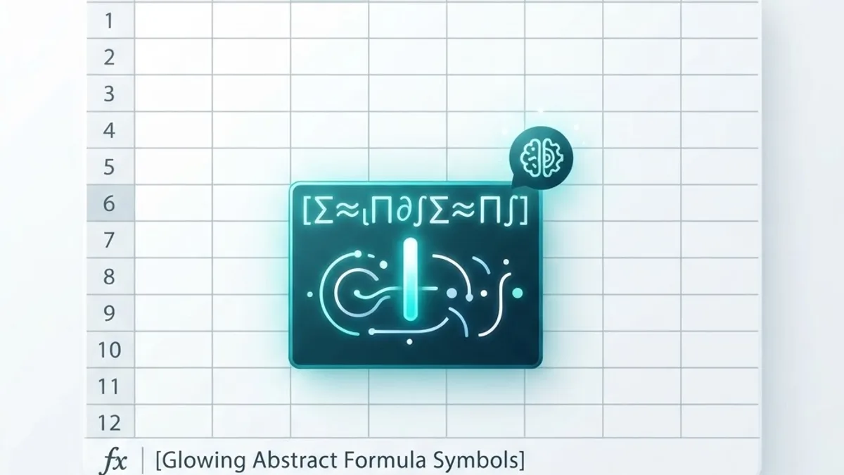 AI generating an Excel formula in a highlighted cell