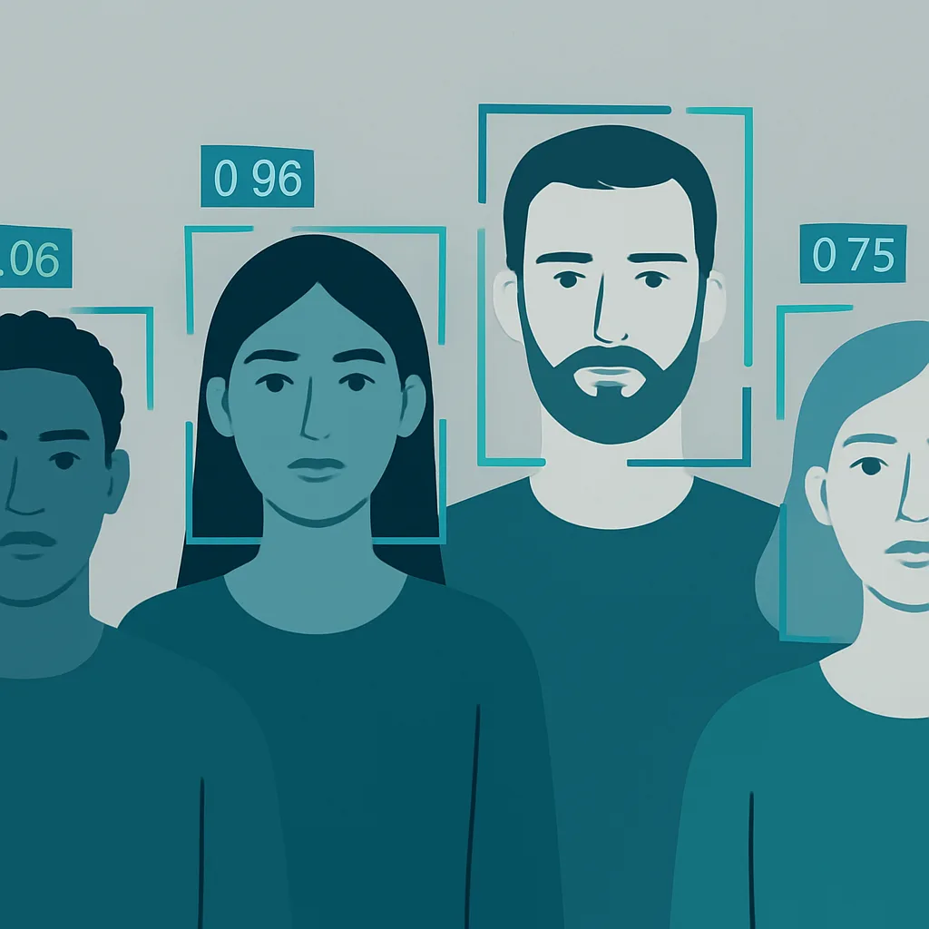 Facial recognition system with uneven accuracy across faces
