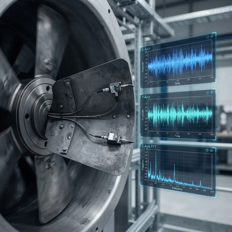 Industrial fan vibration monitoring with AI sensors