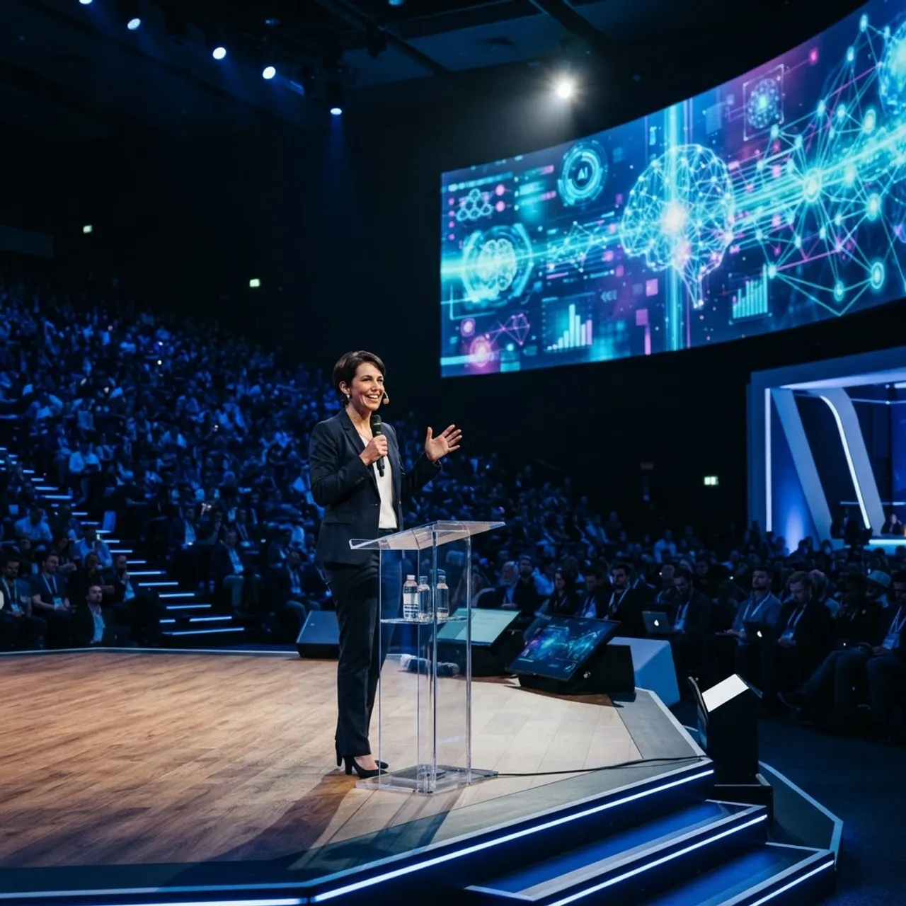 Keynote stage at the AI festival in Cannes