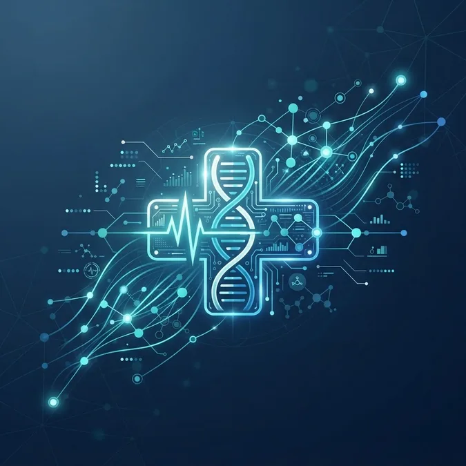 AI healthcare innovation 2026 illustration