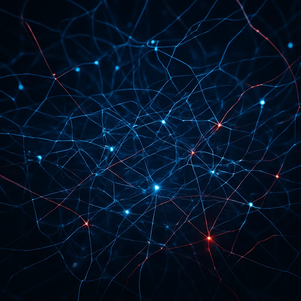 Tangled chaotic data streams representing messy AI training data
