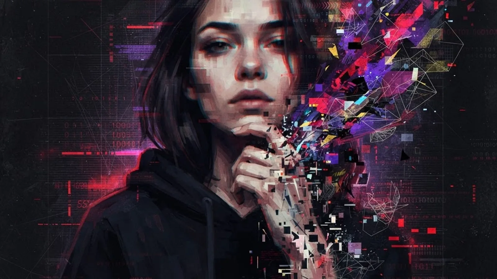 Conceptual image showing AI generation flaws and glitched details