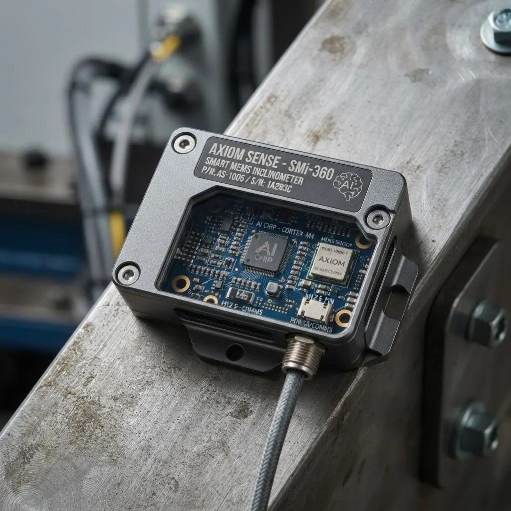 Smart MEMS inclinometer tilt sensor with AI chip
