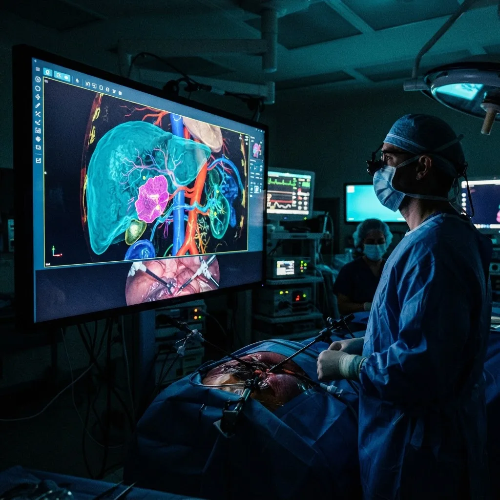 AI-enhanced intraoperative imaging on a clinical display
