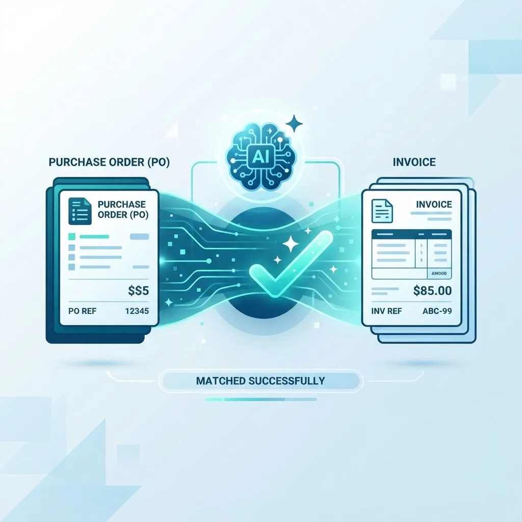 AI invoice matching process