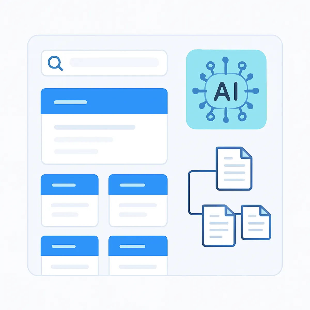 AI knowledge management overview dashboard