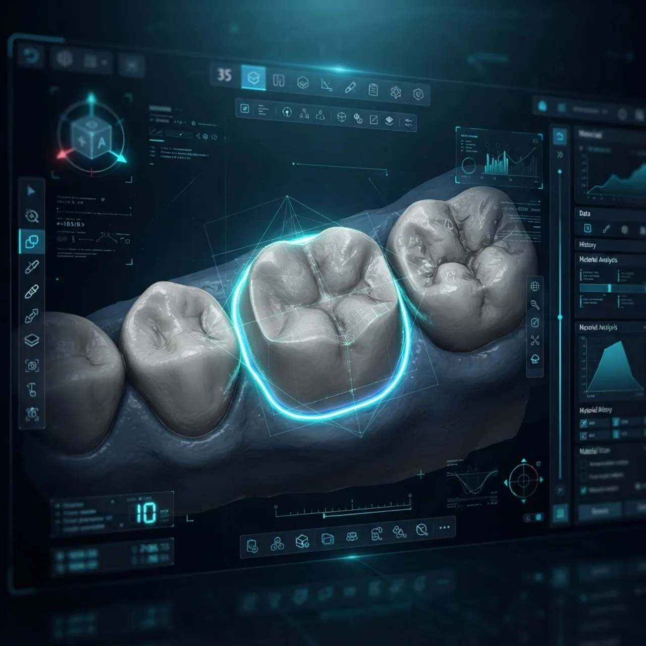 AI automatically detecting the margin line on a prepared tooth
