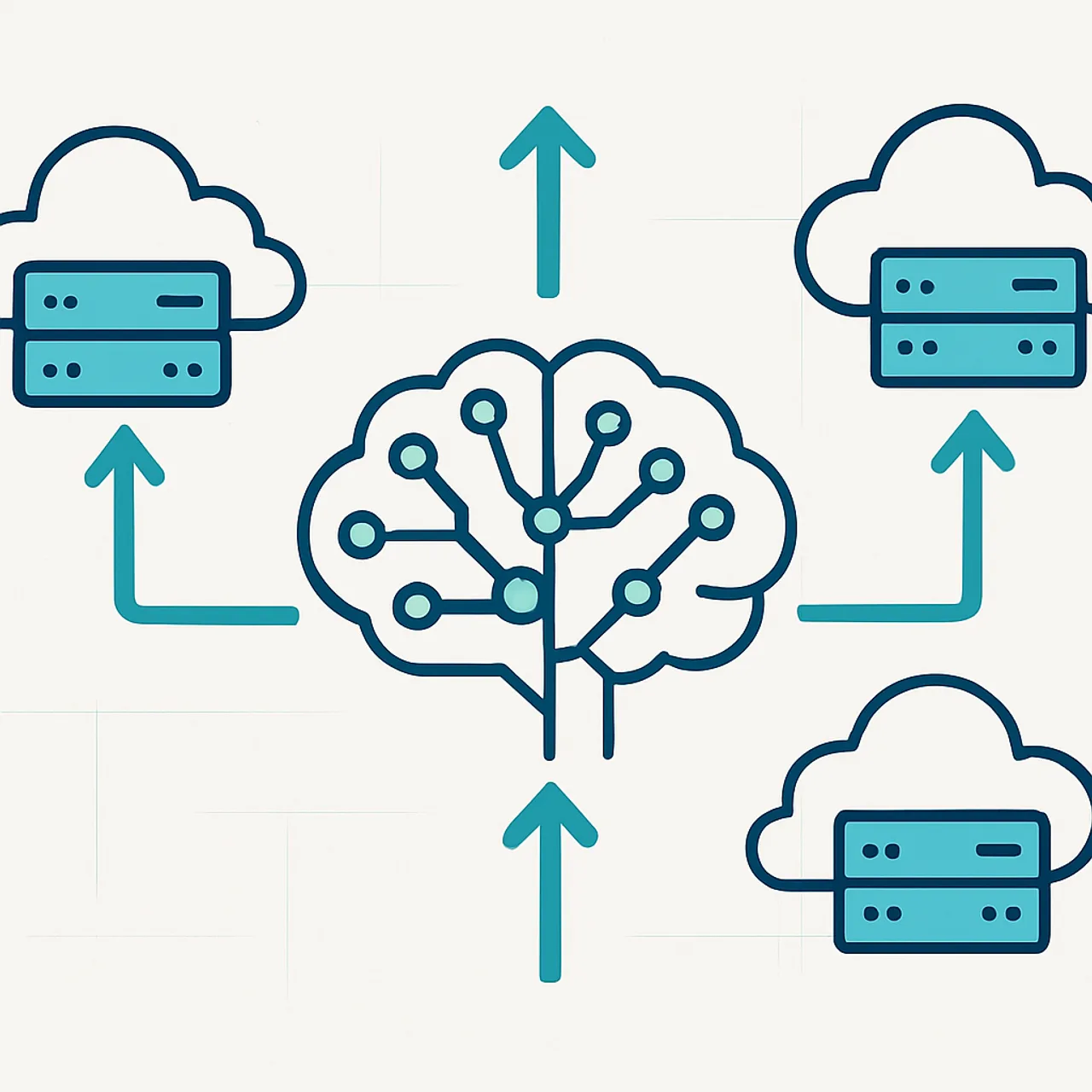AI model deployment and scaling across multiple cloud server nodes