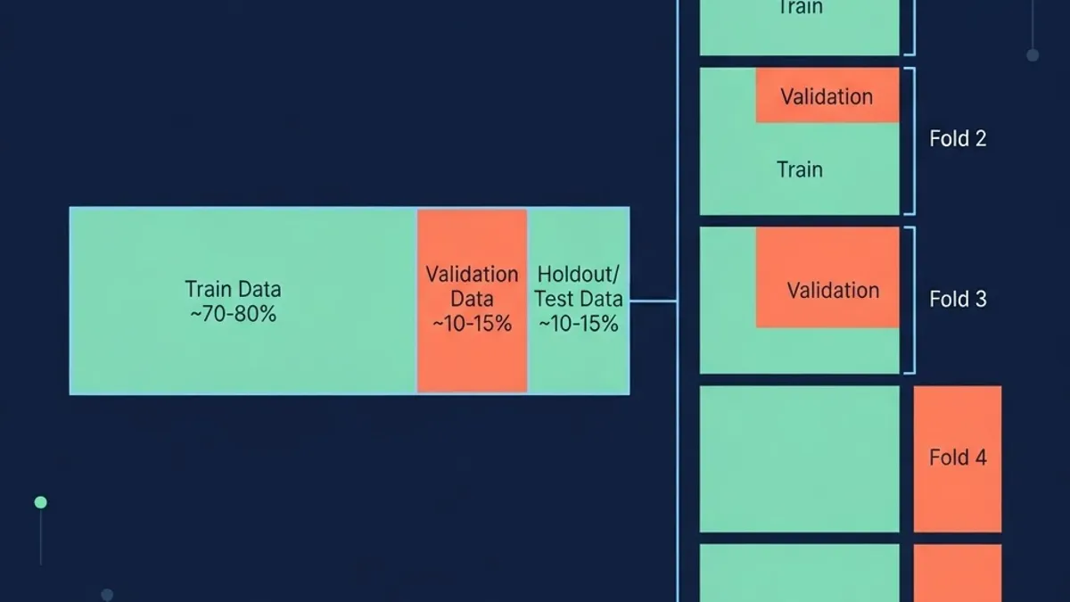 AI model evaluation dataset splits and cross validation folds