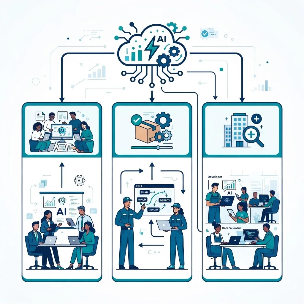 Comparison of dedicated team, project-based, and staff augmentation AI outsourcing models