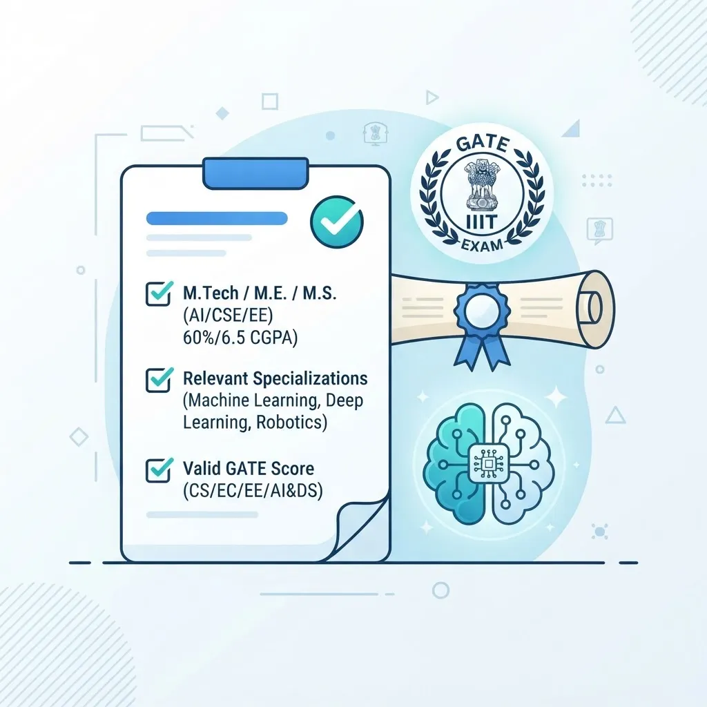AI PhD eligibility criteria checklist illustration