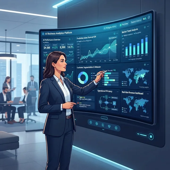 AI powered business analytics dashboard
