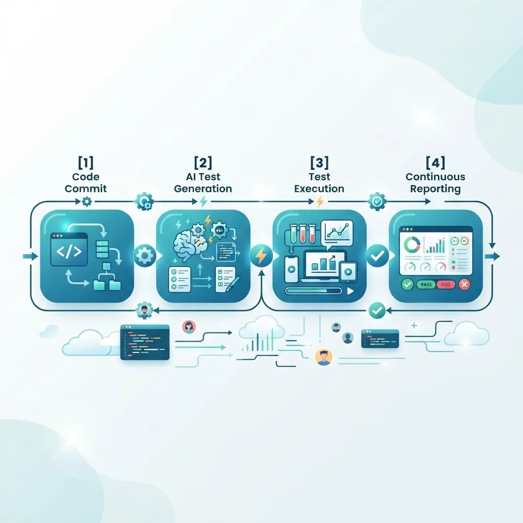 AI powered test automation workflow pipeline