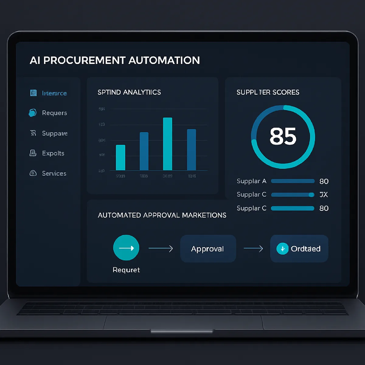 AI procurement automation dashboard