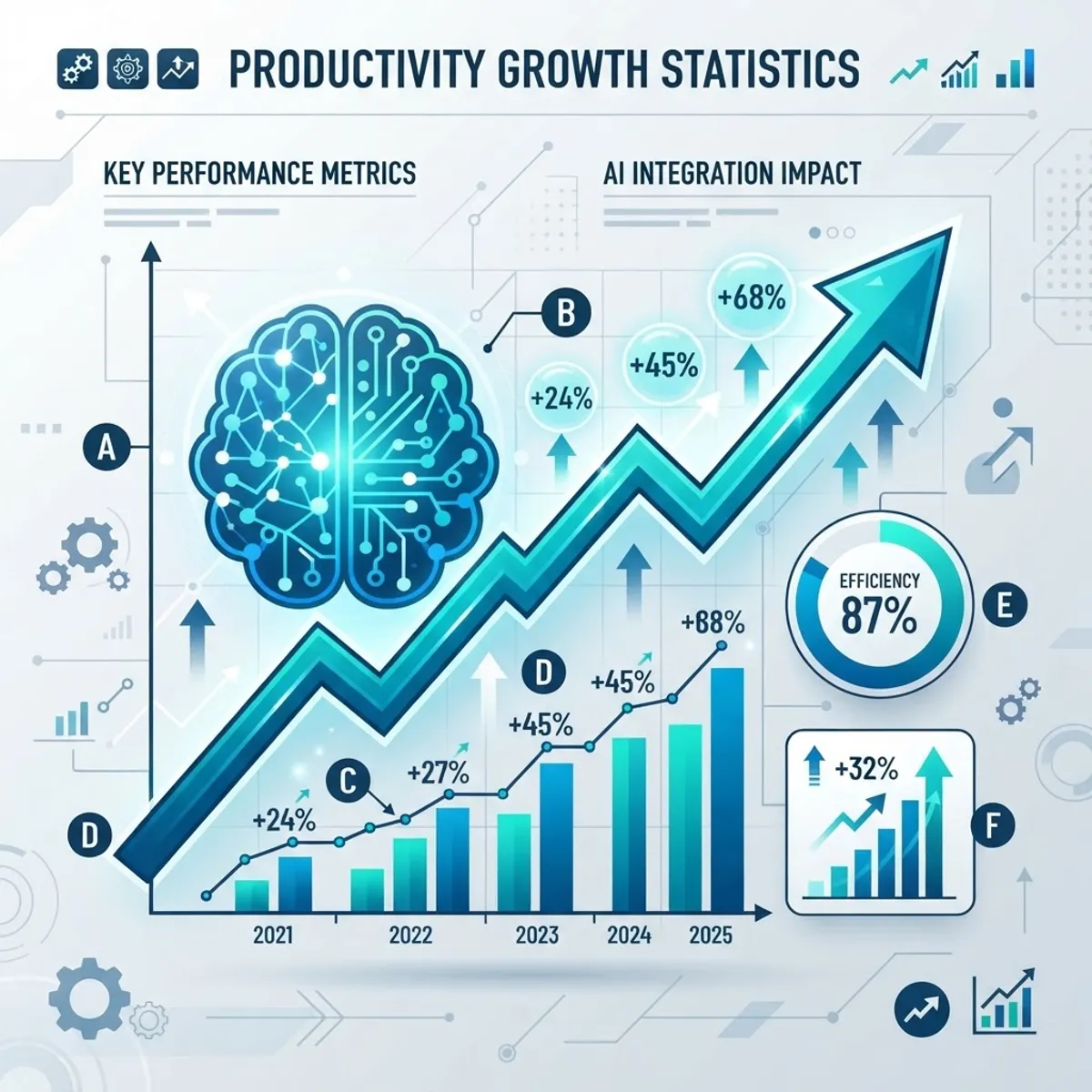AI productivity growth statistics and charts