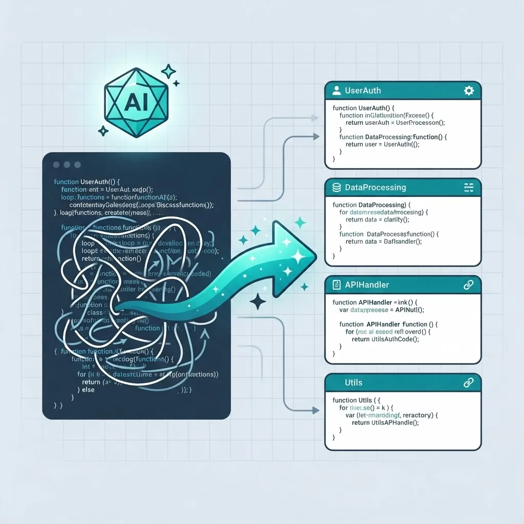AI-assisted Python code refactoring from messy to clean structure