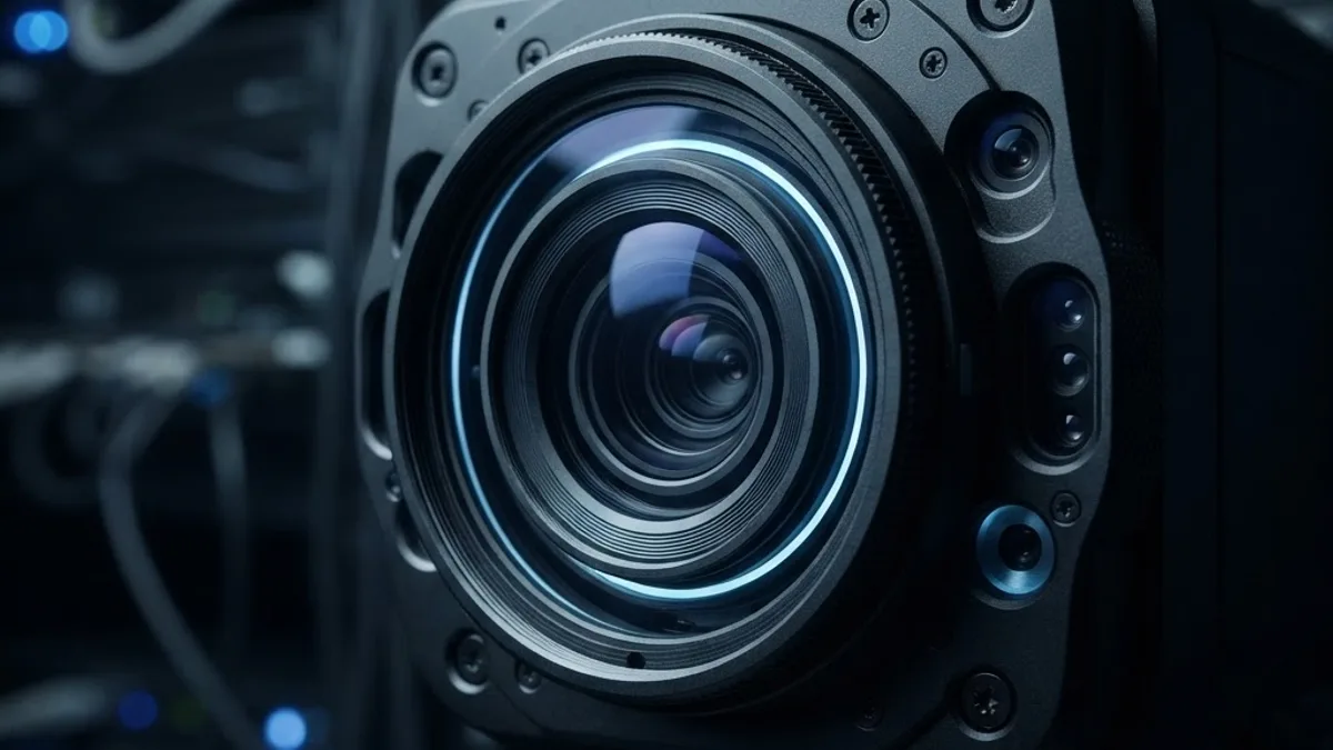 AI security camera smart features close-up