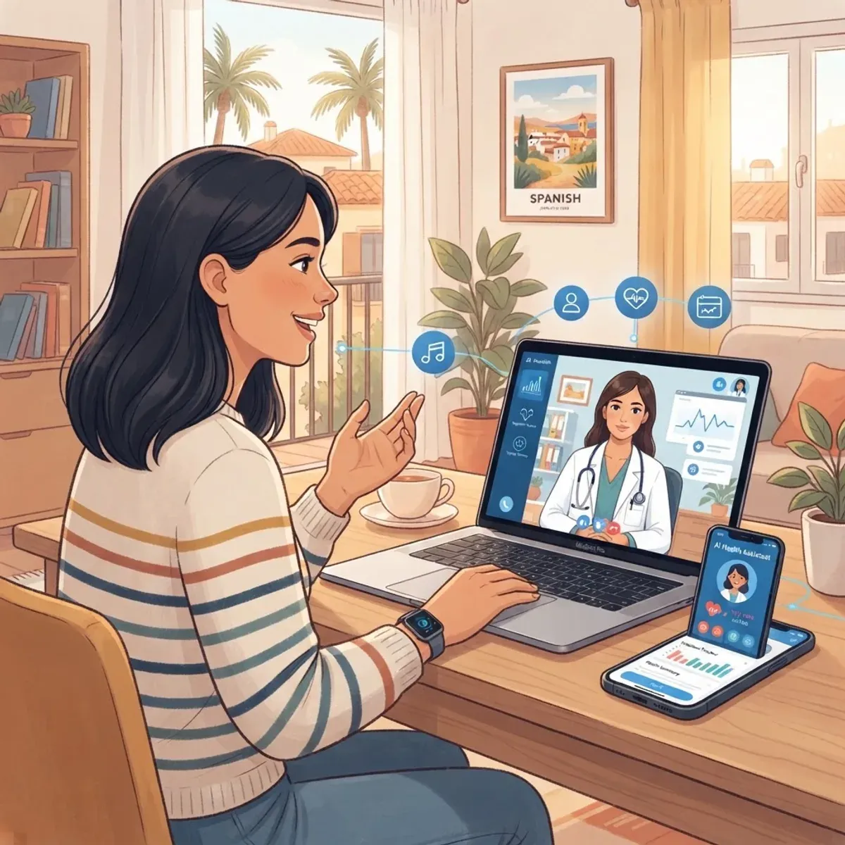 AI-powered telemedicine consultation in Spain