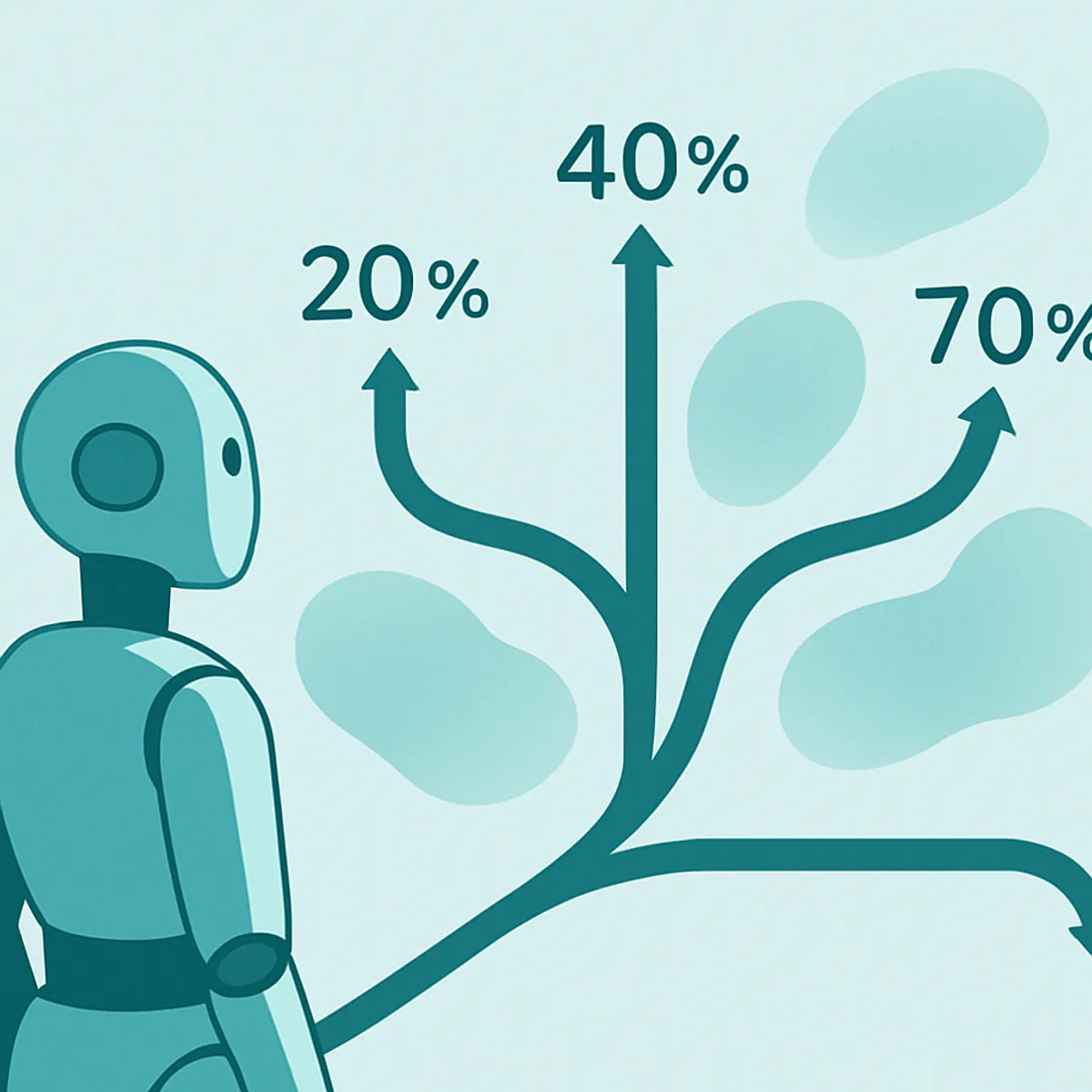 Overview of how AI handles uncertainty across branching outcomes