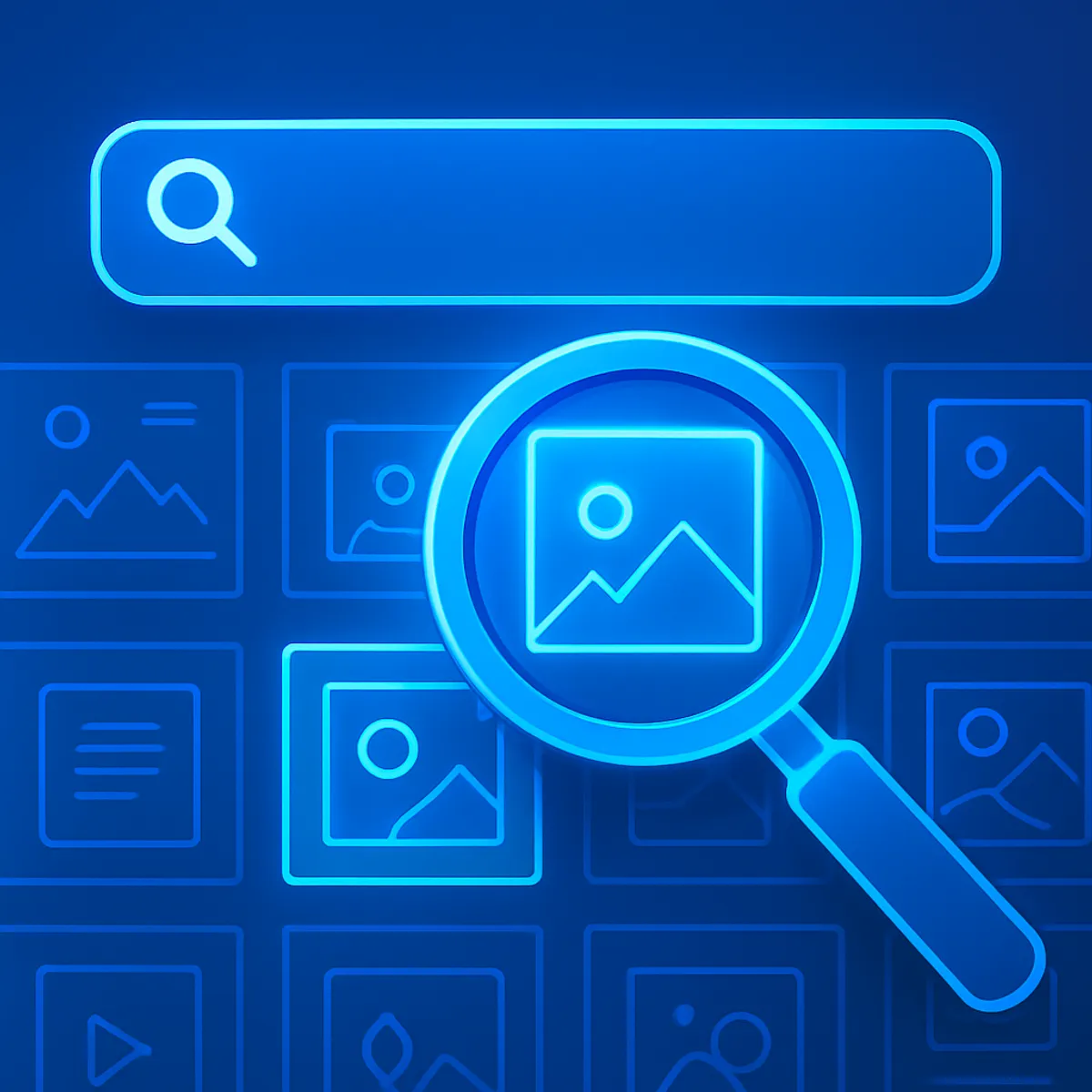 AI visual and semantic asset search interface