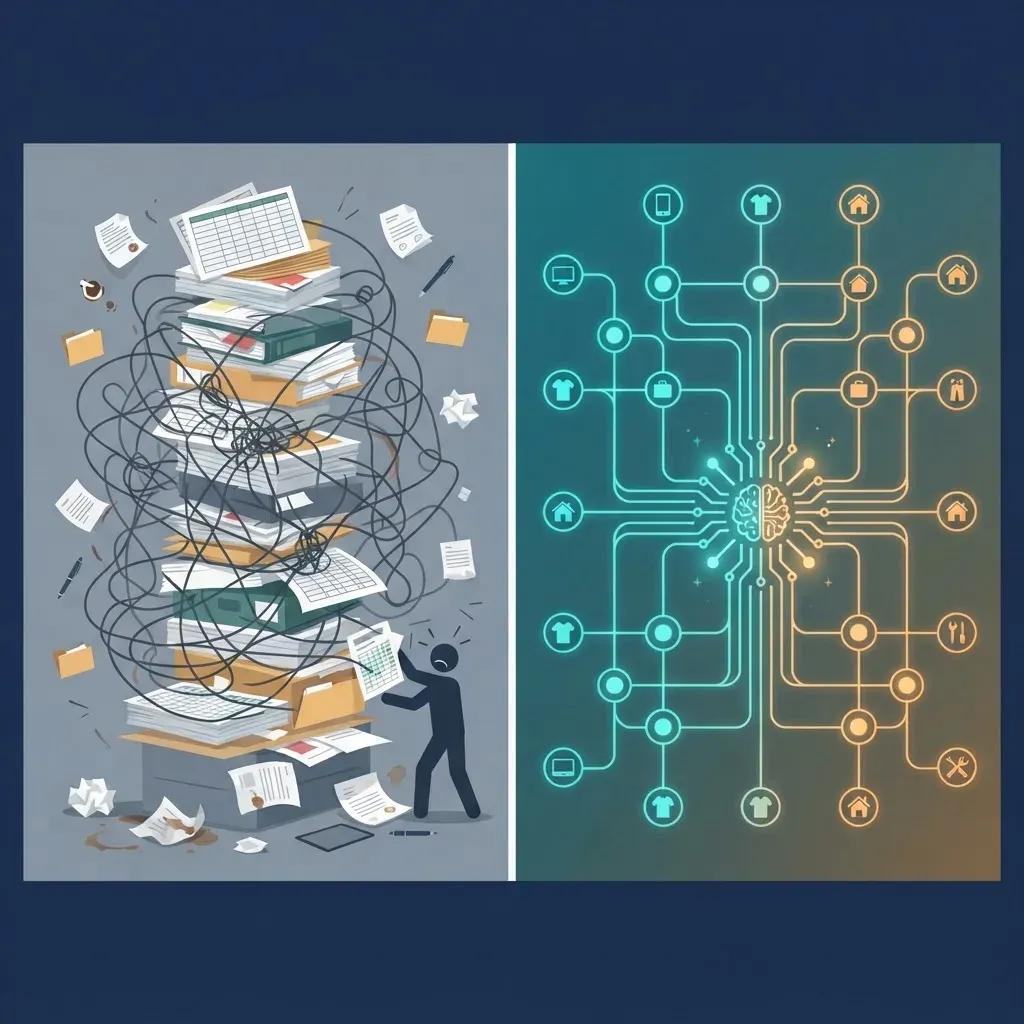Manual versus AI category management comparison
