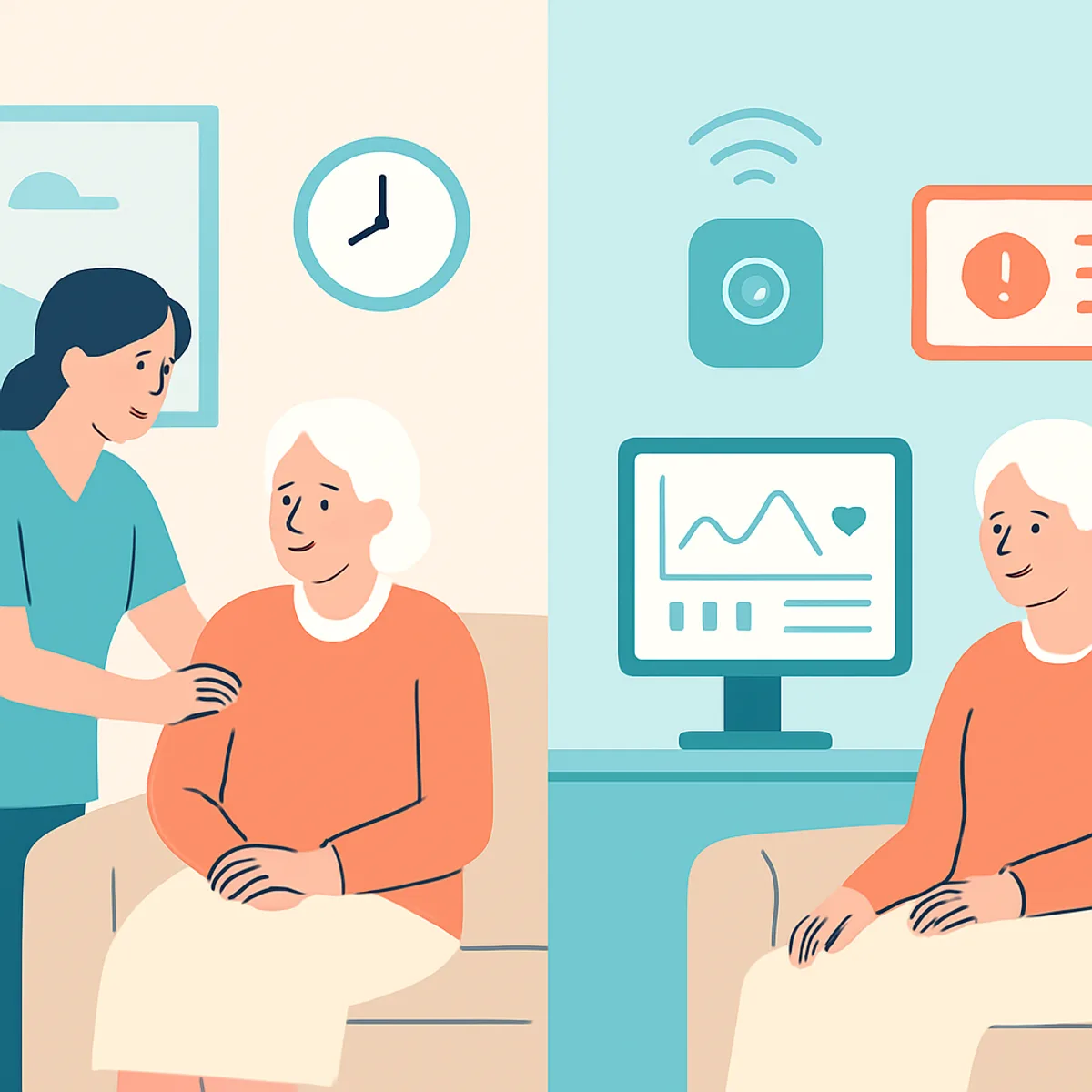 AI vs traditional home care comparison