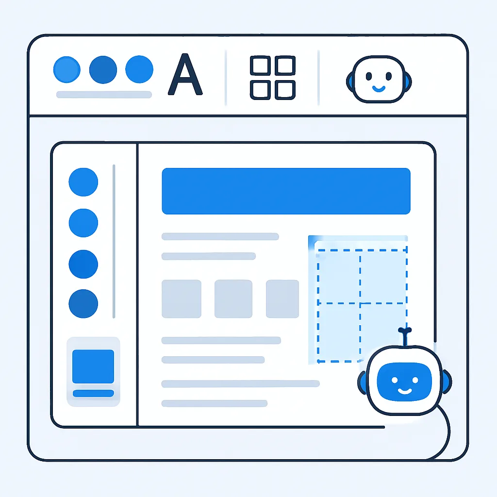 AI website design tools and controls